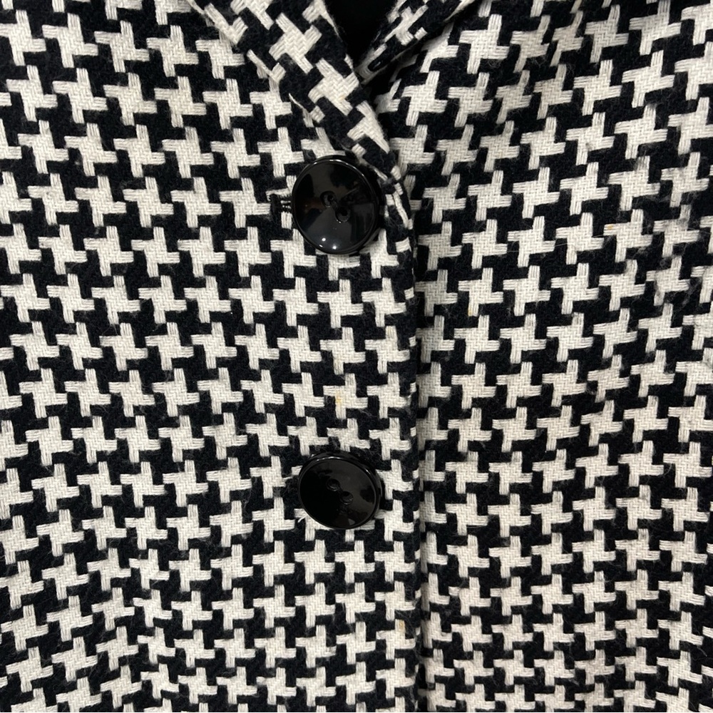 Josephine Blazer Jacket Womens Black / White Patterned  2 Button Front Size 6 - Picture 6 of 13